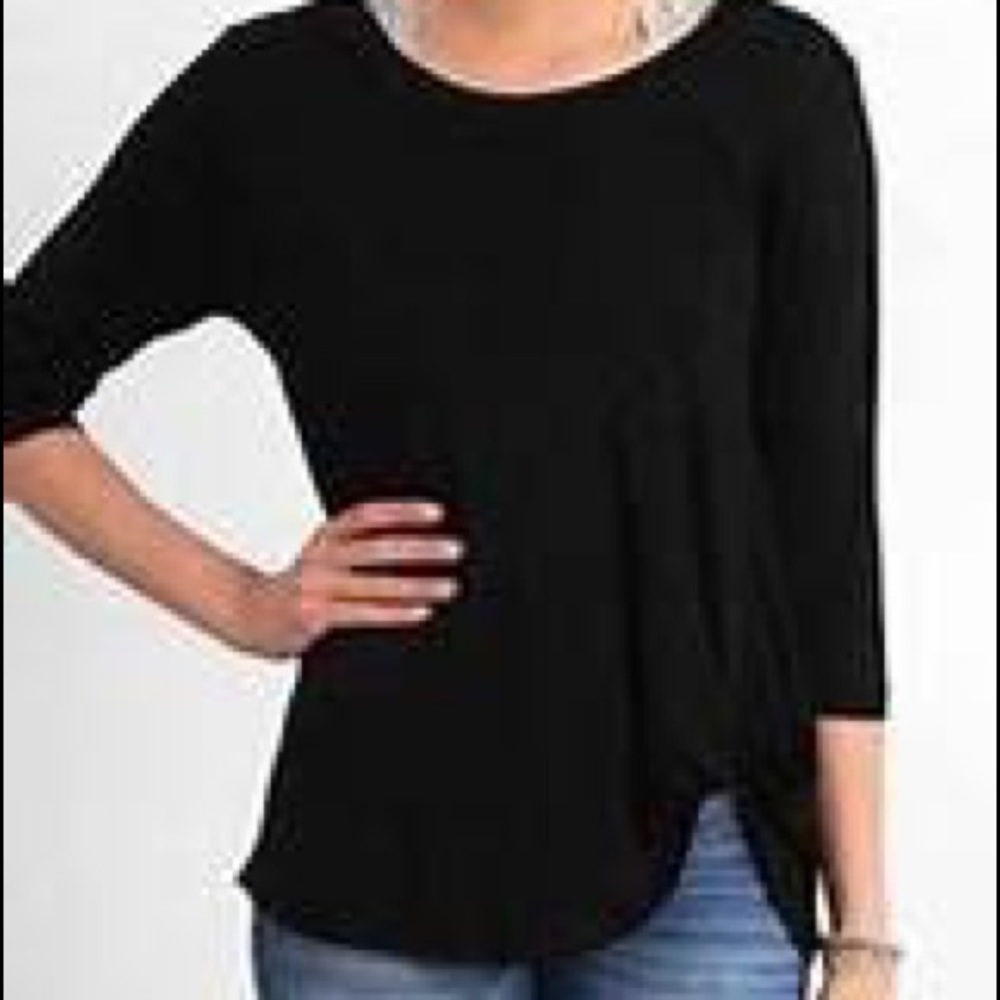 Simply Southern Knot Black Top, Size Medium